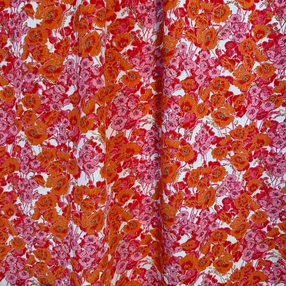 Cynthia Rowley Short Sleeve Tie Floral Blouse - Picture 7 of 8